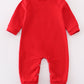 Red bulldogs embroidery boy romper