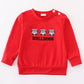 Red bulldogs embroidery boy top