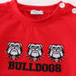 Red bulldogs embroidery boy top