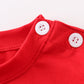 Red bulldogs embroidery boy top