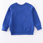 Blue chomp embroidery boy top