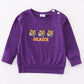 Purple geaux embroidery boy top