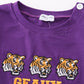 Purple geaux embroidery boy top