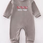 Grey roll tide embroidery boy romper