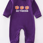 Puprle go tigers embroidery boy romper