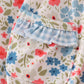 Pink&blue floral print ruffle bubble