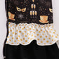 Mustard happy new year embroidery girl jumpsuit set