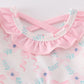 Pink floral ruffle girl bubble