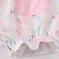 Pink floral ruffle girl bubble