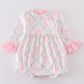 Pink floral ruffle girl bubble