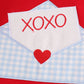 Red valentine XOXO applique boy set