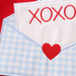 Red valentine XOXO applique boy set