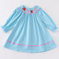 Blue valentine XOXO smocked girl dress