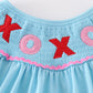 Blue valentine XOXO smocked girl dress