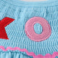 Blue valentine XOXO smocked girl dress