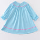 Blue valentine XOXO smocked girl dress