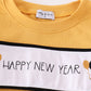 Mustard happy new year embroidery boy set