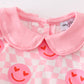 Pink valentine smile print girl bubble