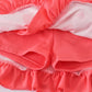 Pink valentine heart ruffle girl skirt set