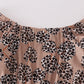 Leopard botanical print women dress