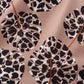 Leopard botanical print women dress