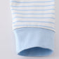 Blue stripe valentine heart embroidery boy top