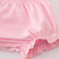 Pink bow print girl bloomer set