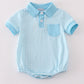 Blue gingham boy bubble