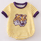 Yellow tiger embroidery LSU boy bubble