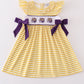 Yellow tiger embroidery LSU dress