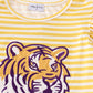 Yellow tiger applique LSU girl set