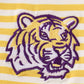 Yellow tiger embroidery LSU boy set