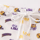 Yellow tiger embroidery LSU boy set