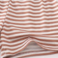 Brown stripe boy shorts set