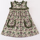 Camouflage print girl dress