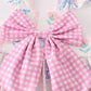 Floral bow girl bloomer set