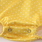 Yellow dot charactor embroidery girl bubble