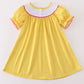 Yellow charactor embroidery dress