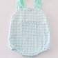 Blue gingham boy bubble