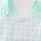 Blue gingham boy bubble