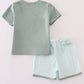 Sage gingham boy shorts set