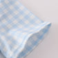 Blue gingham boy shorts set