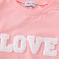 Valentine's day love french knot mom&me top