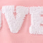 Valentine's day love french knot mom&me top