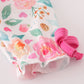 Pink floral girl bloomer set