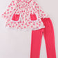 Pink valentine heart girl set