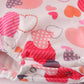 Pink valentine heart ruffle girl bubble