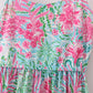 Pink Palm Paradise print tiered mom dress