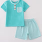 Mint stripe boy set