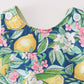 Greem lemon print girl bloomer set